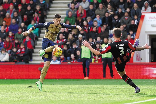  索兰克替补奇兵建功伯恩茅斯爆冷客场逼平阿森纳